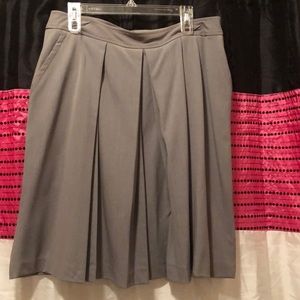 Gray Pleated Skirt